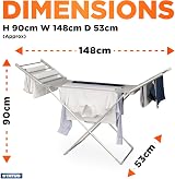 Status 230W Heated Winged Clothes Airer, Foldable Aluminium Drying Rack view 2