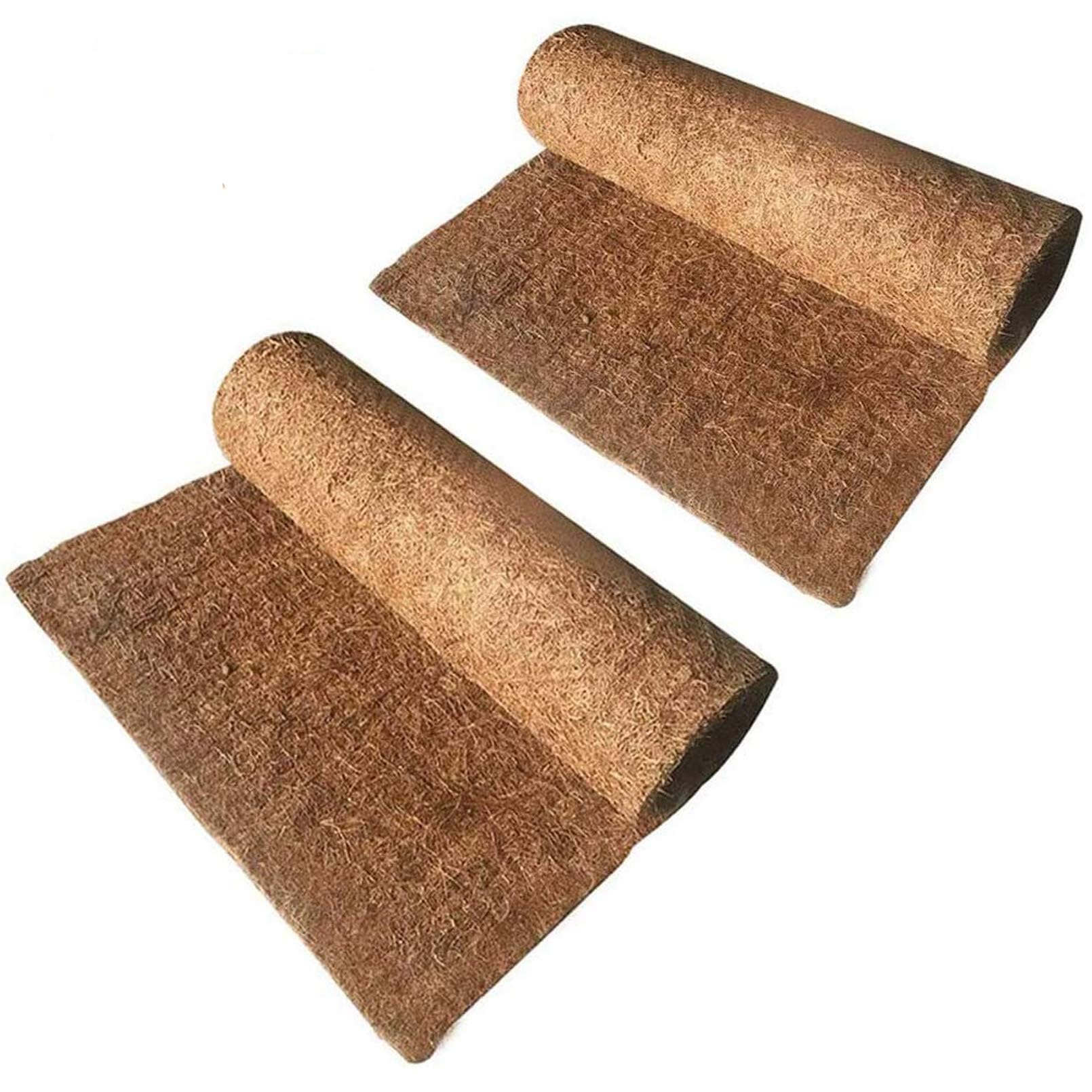 Hamiledyi Reptile Carpet Natural Coconut Fiber Carpet Mat for Pet Terrarium Liner Reptile Supplies for Lizard Snake Chamelon Turtle Bedding Bunny Rabbit Mat (2sheets)