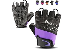 GEZVOC Cycling Gloves Bike Gloves Biking Gloves for Men Women with Shock-Absorbing Pad, Extra Grip,Flexible and Comfortable Fit,Light Weight,Breathable Mountain Bike Gloves