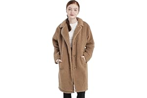 maoo garden Big Girls Sherpa Fleece Dress Coat Fall Winter Lightweight Peacoat Long Style Trench Jacket
