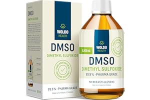 WoldoHealth DMSO (Dimethyl Sulfoxide) 99.9% - Pharmaceutical Grade 8.45oz Glass Bottle