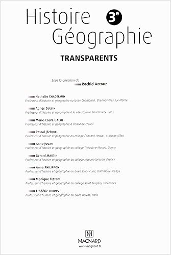 Download Histoire Geographie 3e Transparents PDF