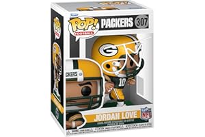 HOFSM.COM HALL OF FAME SPORTS MEMORABILIA Jordan Love #307 Facsimile Signed Reprint Laser Autographed Funko POP! Football Green Bay Packers Figurine with Protector Case