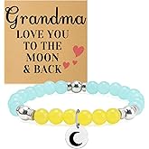 Grandma Beads Bracelets for Women Grandmother Thank You Gifts Grandma Gifts for Mothers Day Nana Beaded Stretch Bracelets Christmas Birthday Present for Nana Gigi Mimi Grandmother Stretch Jewelry