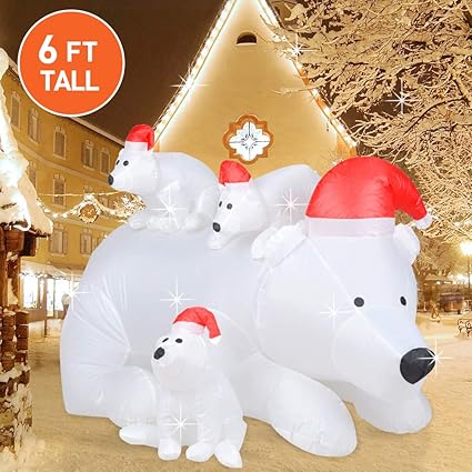 Amazon Com Fashionlite 6ft Christmas Inflatable Airblown Polar