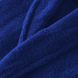 Adore Home Mens 100% Cotton Bathrobe Royal Blue L Shawl Collar Towelling view 4