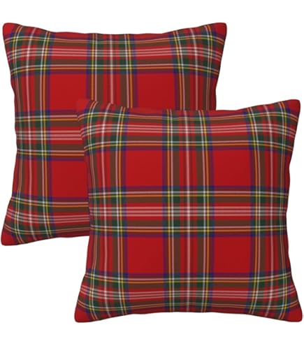 Amazon.com: MIULEE Christmas Set of 2 Scottish Tartan Plaid Euro