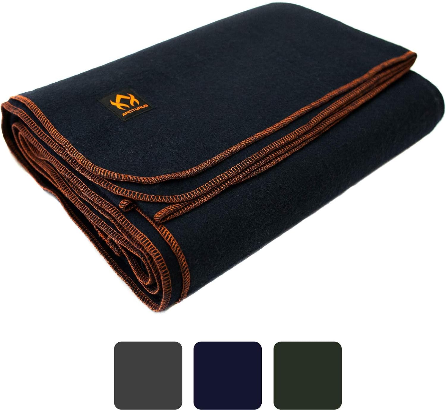 Arcturus Military Wool Blanket - 4.5 lbs, Warm, Thick, Washable, Large 64" x 88" - Great for Camping, Outdoors, Survival & Emergency Kits (Military Gray) : Clothing