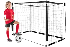 BOHEN 6x4ft Square Soccer Goal Net for Kids with Carry Bag & Magic Tape for Portable Easy Assembly and Lightweight Fun for Backyard