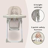 My Babiie MBHC8 Premium Highchair Oatmeal 3 Recline 6 Height 15kg view 3