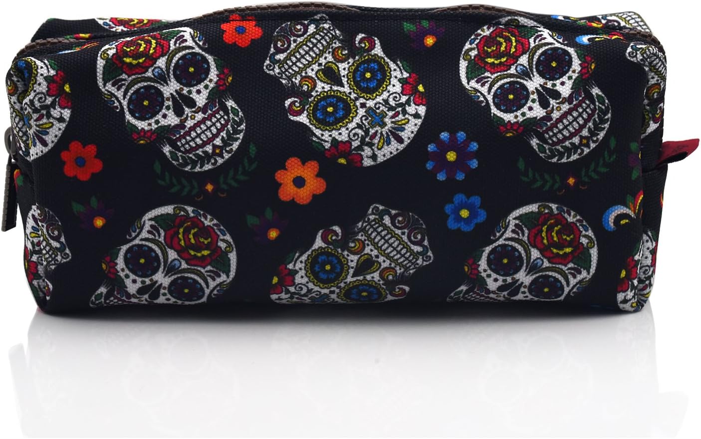 Azúcar calavera estuche estudiantes Super gran capacidad Lienzo Pen Bolsa Bolsa Papelería Caso Maquillaje bolsa de cosméticos