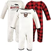 Hudson Baby Girls Unisex Cotton Coveralls, Winter Moose, 18-24 Months, Winter Moose, 18-24 Months US