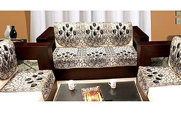 Braids Premium Home Jacquard Weaved 5 Seater Sofa and Chair Cover Set -(6 Piece Set)