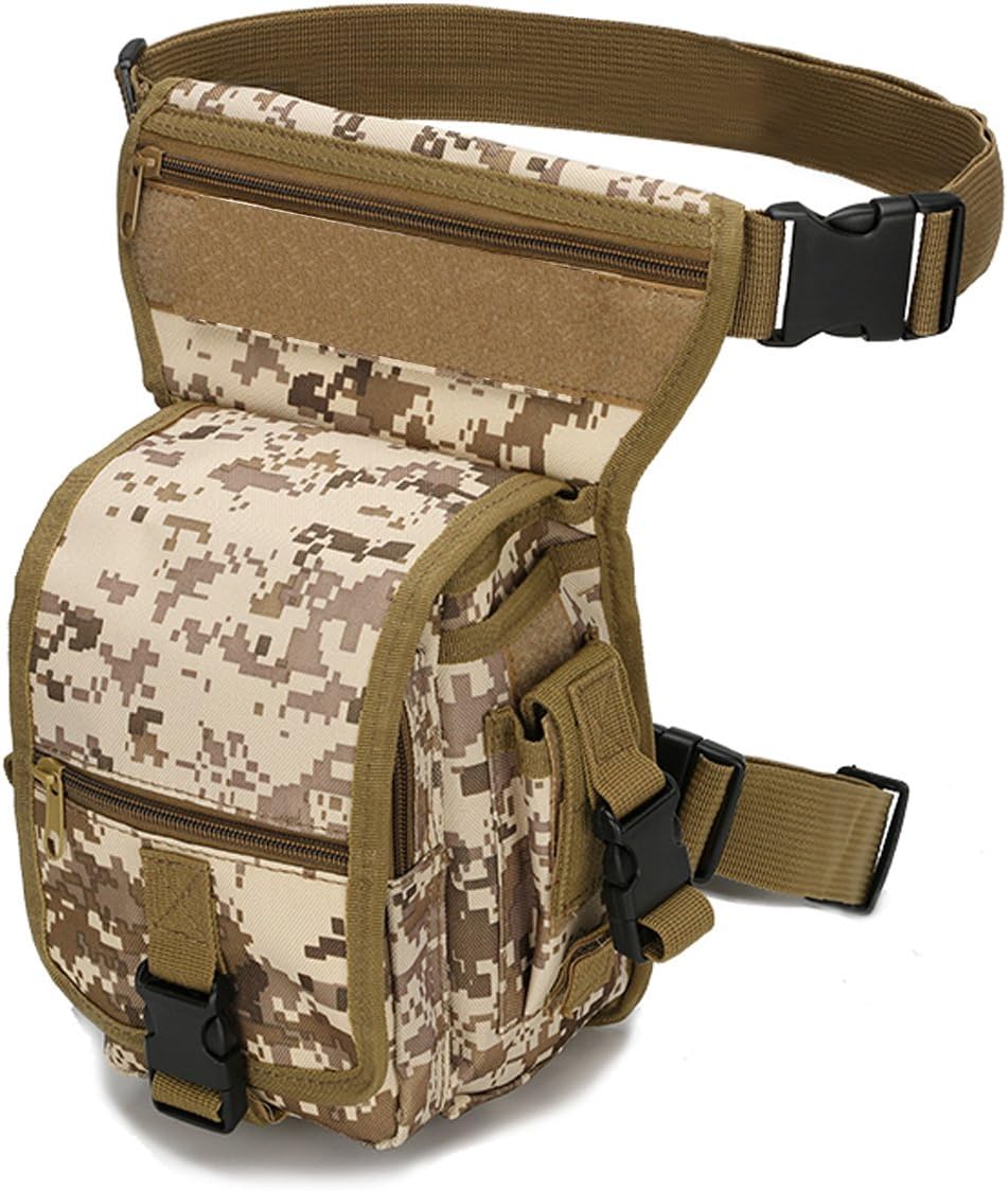 Anjoy Drop Leg Bag Fanny Waist Thigh Packs Outdoor Military Tactical Pouches