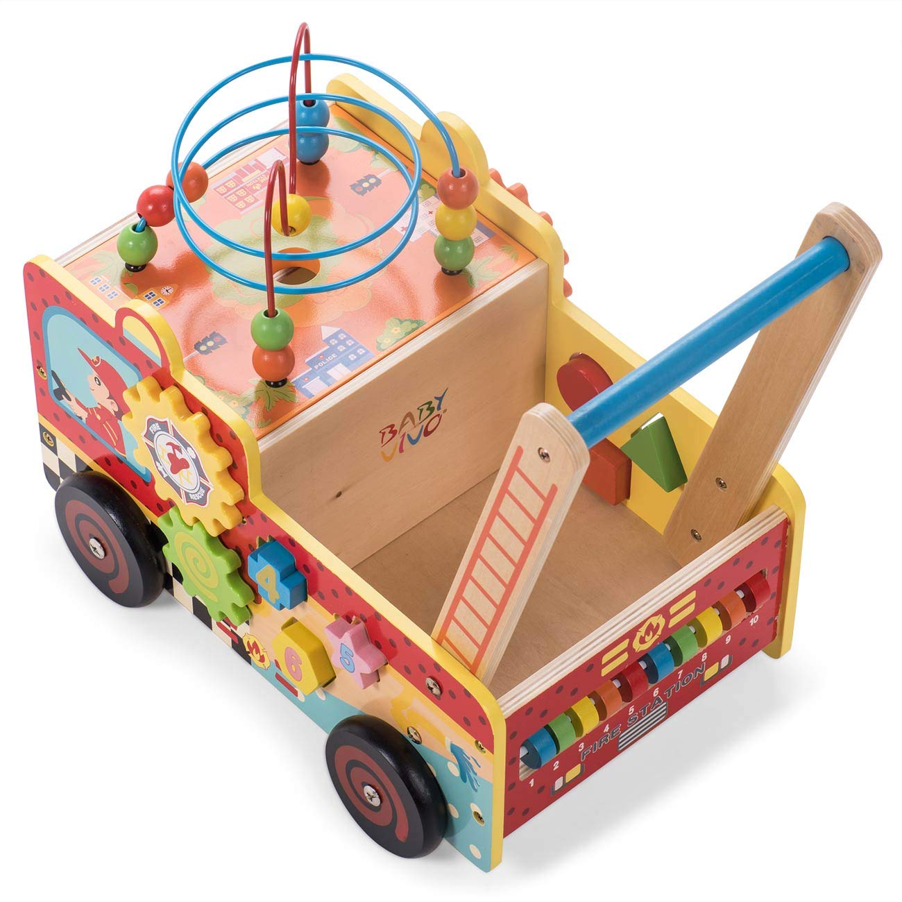 Baby Vivo Trotteur Pour Bebe Chariot De Marche Pousseur Activite Marcheur Enfant Jeux Jouet En Bois Frida Bebe Puericulture Trotteurs