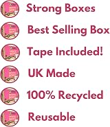 Direct Global Trading 20 Large Cardboard Boxes 52cm x 52cm x 40cm with Handles view 5