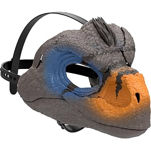 ​Mattel Jurassic World Snarlin Sounds Velociraptor Role Play Mask | Dinosaur Feature Mask with Roar & Growl Sounds, Costume T