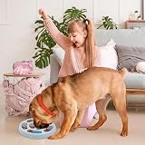 Flow fire Dog Puzzle Slow Feeder Interactive Toy Blue view 6