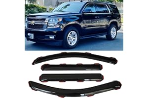 JUUCELY in-Channel Side window visors rain guards Vent Deflectors Compatible with Chevrolet Tahoe/GMC Yukon/Cadillac Escalade 2015-2020, Vent Deflector Window Rain Guard Sun Shade Visors, Car Accessories 4PCS
