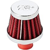 K&amp;N Vent Air Filter / Breather: Washable and Resuable: 0.375 in/0.5 in (10 mm/13 mm) Flange ID; 1.75 in (44 mm) Height; 2 in (51 mm) Base; 1.5 in (38 mm) Top, Red , 62-1600RD