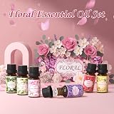 Salubrito Essential Oils Set 6x10ml Floral Diffuser Jasmine Lavender Rose view 7