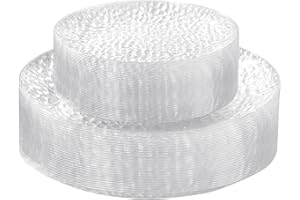 Rubtlamp 60Pcs Christmas Plastic Plates, Christmas Clear Disposable Plates, Hammered Heavy Duty Plastic Platos, Fancy Disposable Platos Include 30 Clear Dinner Plate, 30 Salad Plate For Bridal
