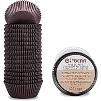 Gifbera Brown Standard Cupcake Liners Swedish Paper Coffee Baking Cups 400-Count, Coffee Color