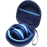 Kids Headphones Case Compatible with iClever BTH12 / BTH20/ BTH26/HS19, JoySpark, Candy Bila, EarFun, MIDOLA, IMYB Foldable Kids Headphones, Blue Travel Storage Bag(Case Only)