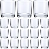 Gerrii 18 Pcs Clear Plastic Tumblers Drinking Cups Reusable Unbreakable Juice Acrylic Glasses Dishwasher Safe Plastic Glasses for Adults Picnic Party Kitchen (12 oz,Classic)