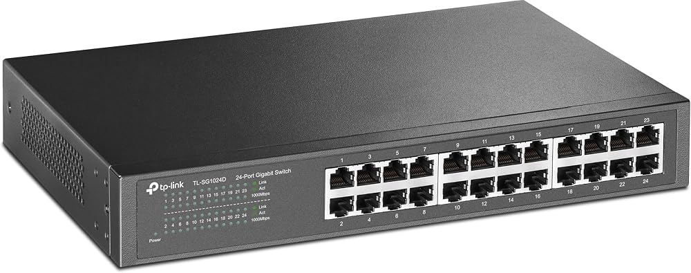 TP-Link TL-SG1024D 24-Port Gigabit Network Switch Desktop Rackmount 1000Mbps