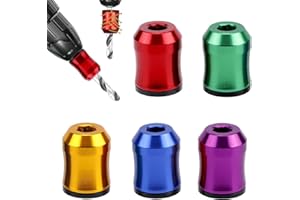 5pcs Magnetic Screw Rings, 5 Colors Universal Screwdriver Head Magnetic Ring with Anti-Slip Design for Drill Bits Power Tools