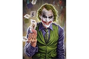 Meecaa Paint by Numbers Joker Magician Poker Grimace Kit for Adults Beginner DIY Oil Painting 16x20 inch (Magician, No Frame)