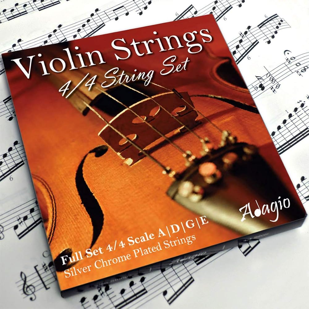 Adagio Pro Violin Strings 4/4 Classic Silver Set Ball Ends Concert Tuning