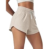 ODODOS Women's Performance Shorts Ultra Soft odSTRATUM Tech Mid Rise Relaxed Shorts with Pocket 3" Inseam Moisture Wicking