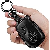 Tukellen for Lexus Key Fob Cover Leather with Keychain Compatible with 2005-2018 Lexus ES350 GS300 GS350 GS430 GS450h ISC IS250 IS350 LS460 LS600h Smart Remote-Black