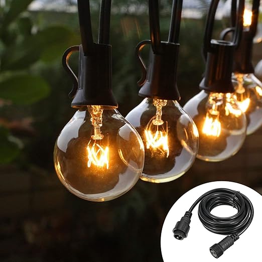 Outdoor Lights 25 Bulbs With 9 8 Ft G40 Extension Cable