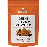 Go-Yogik Delhi Curry Powder Stone Ground No Onion No Garlic 3.5oz | Add to Curries, Marinades, Veggies, Etc. | No Onion No Garlic | Authentic Flavor|Chef delight-Stoneground | No MSG