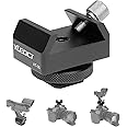 YUEOCT Metal Telescope Finderscope Mount Adapter Finder Scope Base Dovetail Bracket with 1/4" Threaded Hole for Video DSLR Mirrorless Camera Flash Hotshoe Coldshoe Hot Cold Shoe Sky Astrophotography