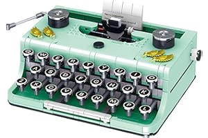 PODEC 820PCS Retro Typewriter, Retro Vintage Typewriter Model, Retro Decoration, Craft Box Design, Manual Operation, Easy Stow and Store,Best Nostalgic Gift for 6 Year Old Kids or Adult