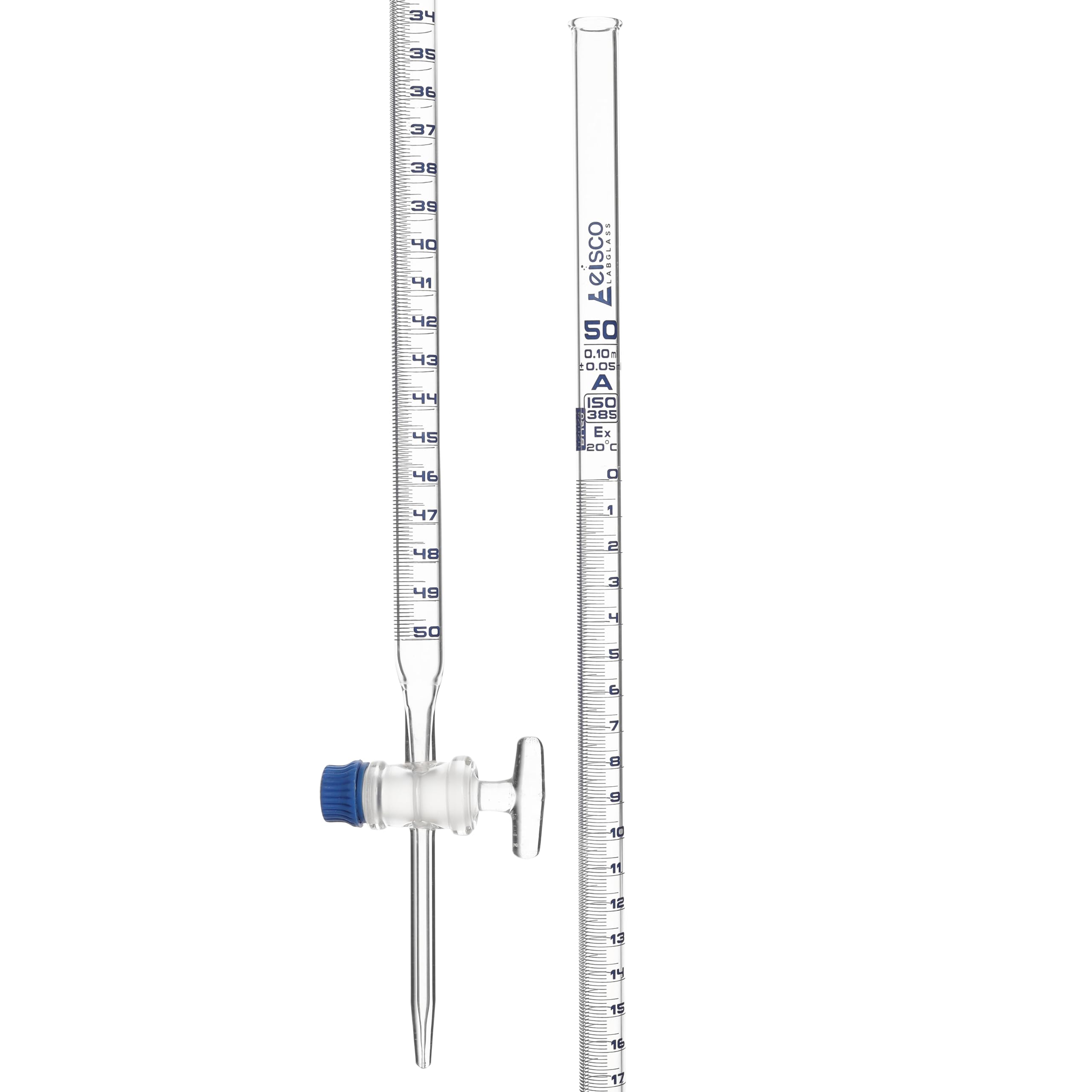 EISCO Class A 50mL Borosilicate Burette - 0.1mL