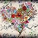 Fairylove 30×30 Diamond Painting Kit Full Love Heart Diamond Bead Painting Kit Diamond Embroidery Kit,Bloom and Carps