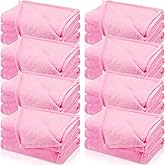 SmoothNovelty 8 Pcs Valentine's Fleece Throw Blanket for Girl 40x60 in Sleepover Blankets for Galentine's Party Wedding Guest Slumber Favors Cozy Movie Night Blanket Set(Pink)