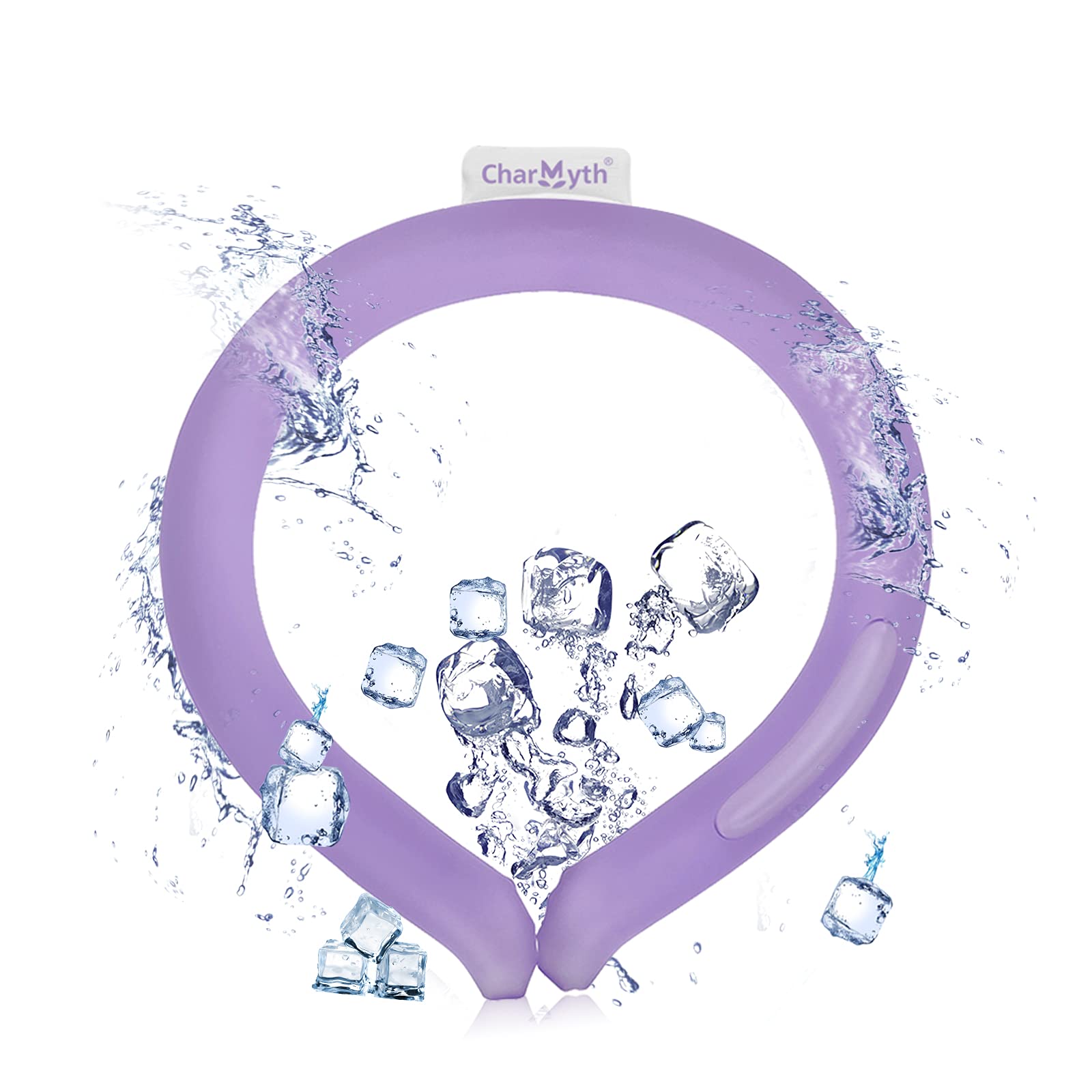 Charmyth Neck Cooler, Neck Cooling Tube Starts Below 15°C (59°F), Cooling Around The Neck for Heat Dissipation Summer Outdoor (Purple) — image 1