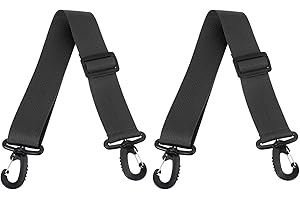 PATIKIL 80cmx3.8cm Roller Skate Leash, 2 Pack Adjustable Ski Boots Carrier Strap for Roller Skates, Ski Boots, Ice Skates, Black