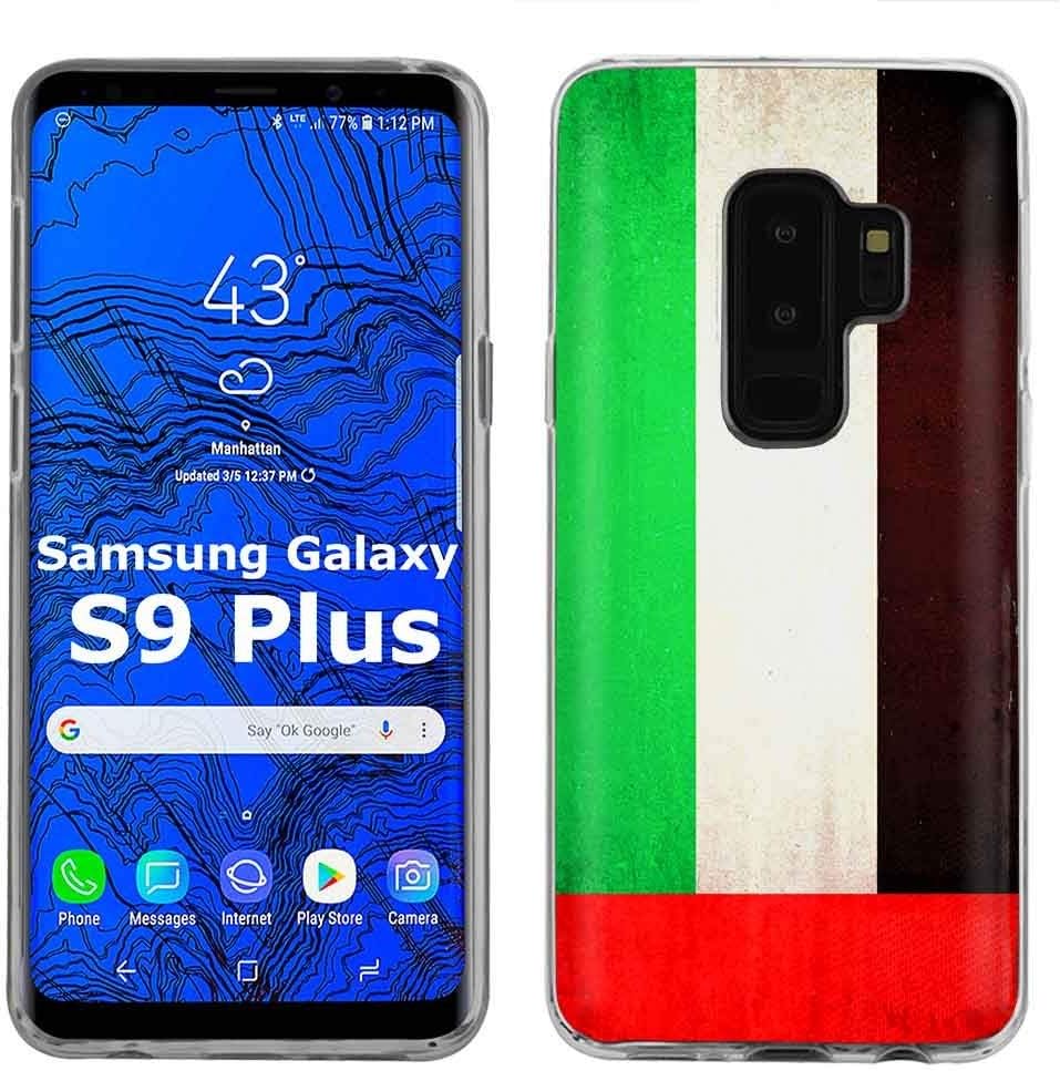 TalkingCase Clear Thin Gel Phone Case for Samsung Galaxy S9 Plus,Oldflag Arab (UAE) Print,Light Weight,Ultra Flexible,Soft Touch,Anti-Scratch,Designed in USA