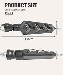 RACOONA 4PCS Motorcycle Turn Signals,Motorcycle