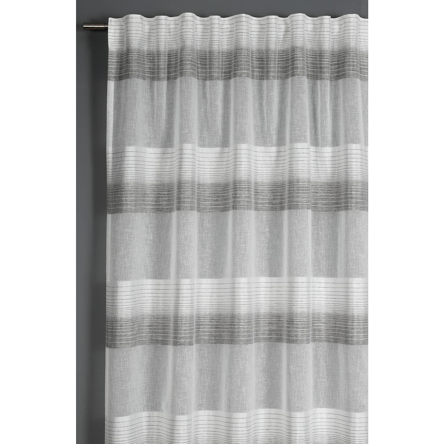 Gardinia Etamine Curtain with Hidden Tabs and Curtain Tape, Opaque, Translucent, Grey, 140 x 175 cm