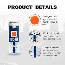 10Pcs T5 37 74 2721 PC74 PC37 LED Bulb Instrument