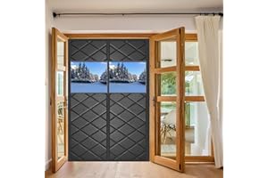 60 x 96 inch Magnetic Thermal Door Curtain, Heavy Duty Insulated Winter Door Screen, Oxford Cloth with Thicken Polyester Fibe
