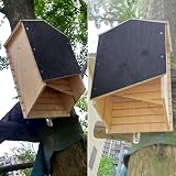 Beedozo Wooden Bat House Garden Outdoor Hibernation Nest Box Decoration Reusable view 3